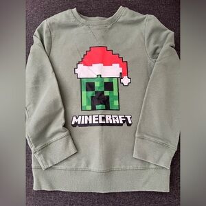 Minecraft kids Santa sweatshirt, size 7